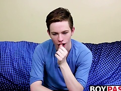 Adorable twink guy Nico Michaelson gets sex-mad and wanks well supplied